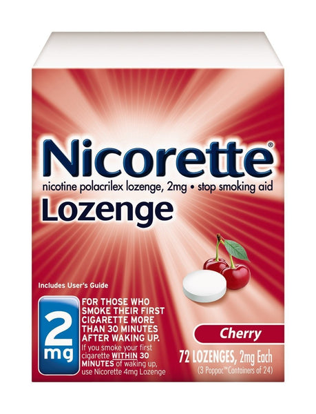 Nicorette Lozenge Cherry 2mg 72 ct