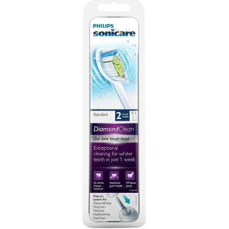 Philips Sonicare HX6062/64 DiamondClean Standard Replacement Toothbrush Head - 2pk