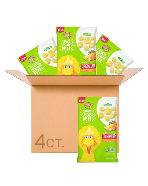 Earth's Best Organic Kids Snacks Gluten Free Organic Veggie Puffs Original - 4 Pack