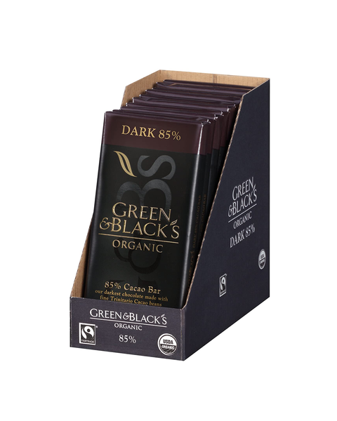 Green&Black's Organic Dark Chocolate Dark 85% Cacao 10-Pack