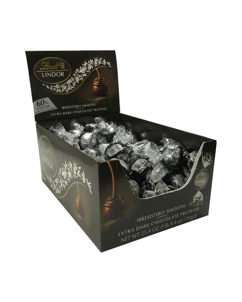 Lindt Brand, LINDOR Extra Dark Chocolate Truffles 60% Dark